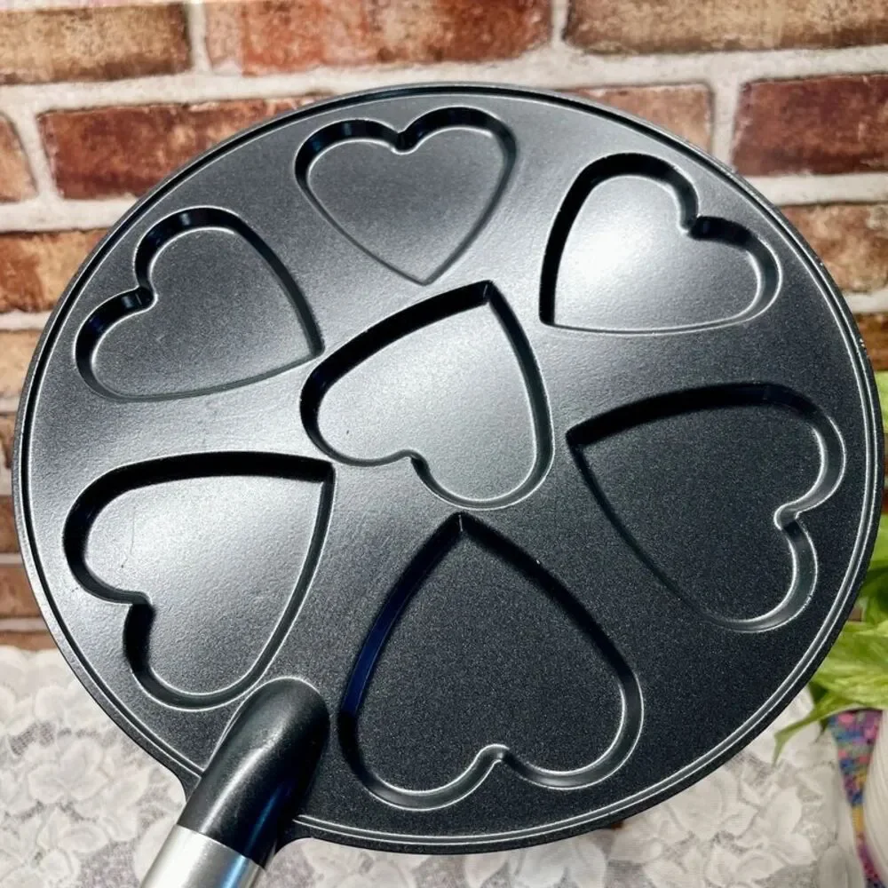 Nordic Ware Heart Shaped Pancake Cast Iron Aluminum Non Stick Pan, Used